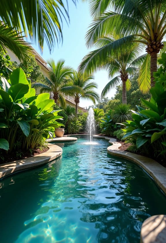 affordable tropical garden water features