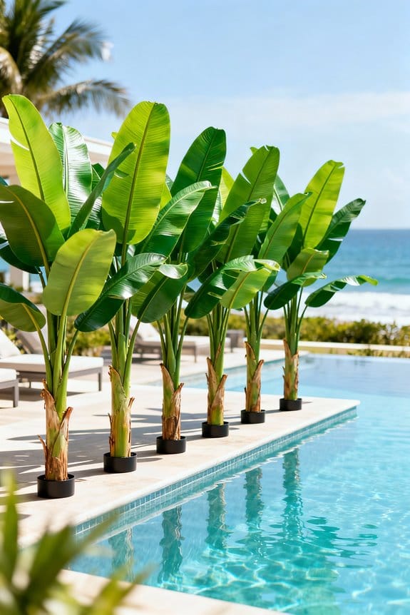 artificial banana palm plants