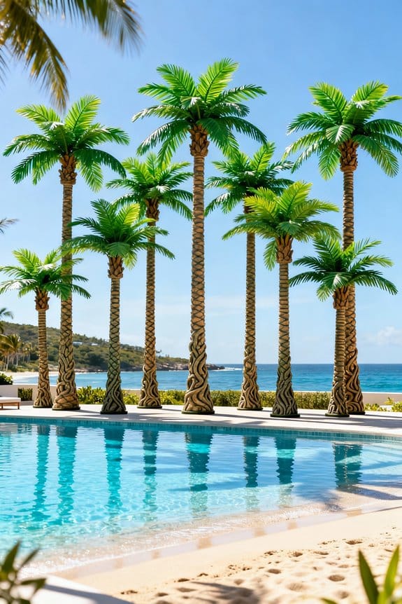 artificial coconut palm trees