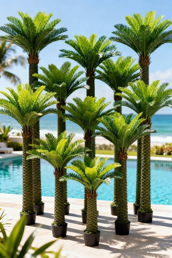 artificial cycas palm trees