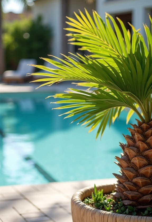 beachy palm tree decor