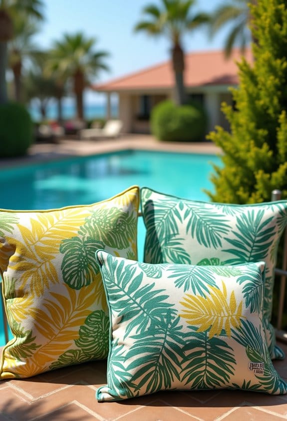 brighten outdoor space cushions