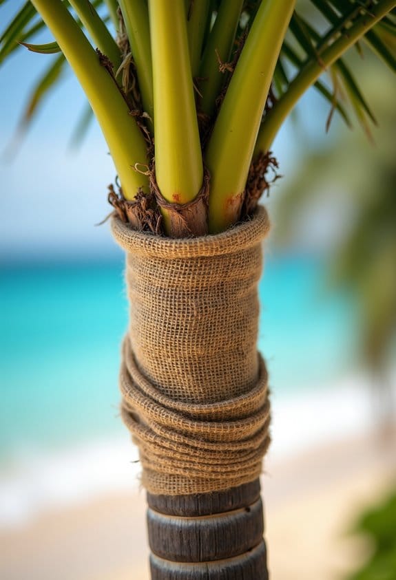 burlap wind barrier construction
