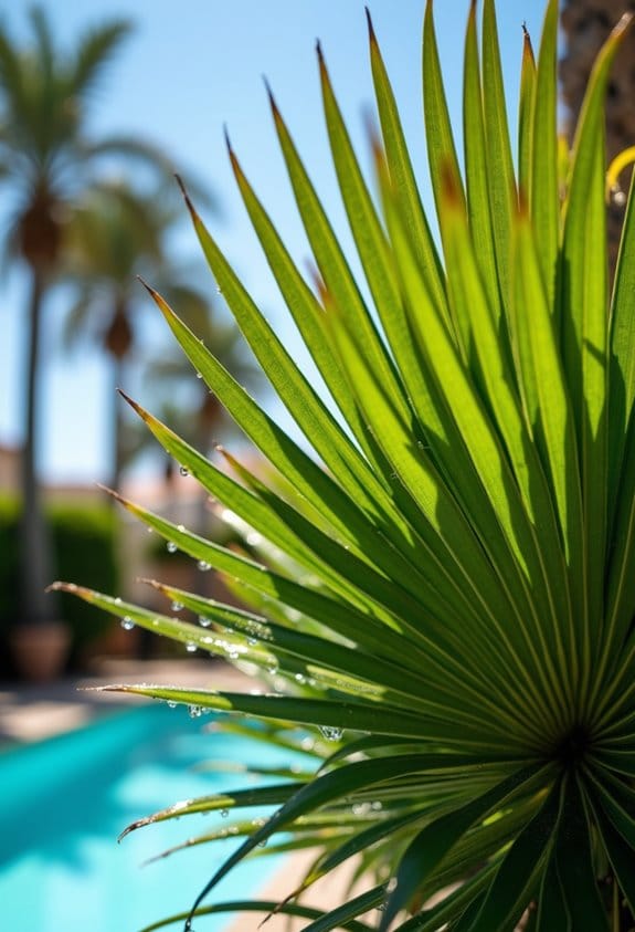 careful irrigation for palms