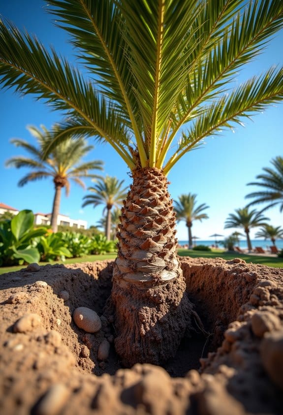 careful palm excavation techniques
