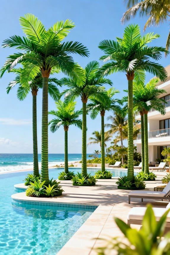 coastal artificial palm trees