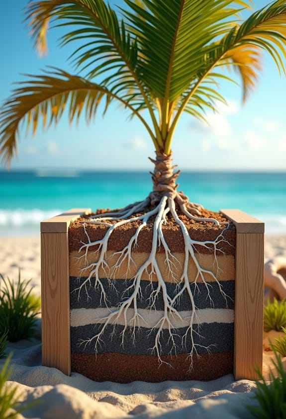 coastal palm root drainage