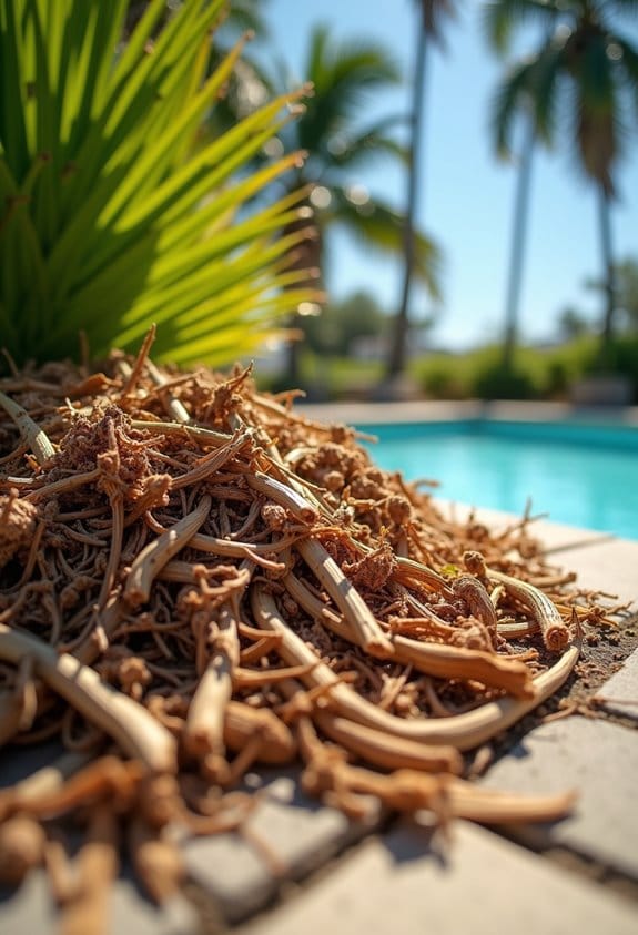 collecting quality palm debris