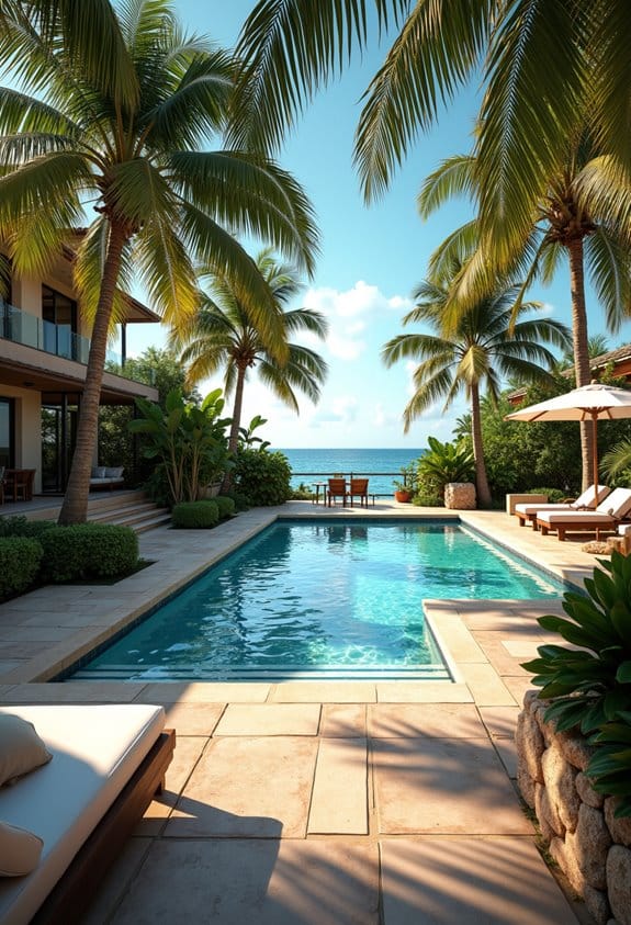 complementary pool deck materials