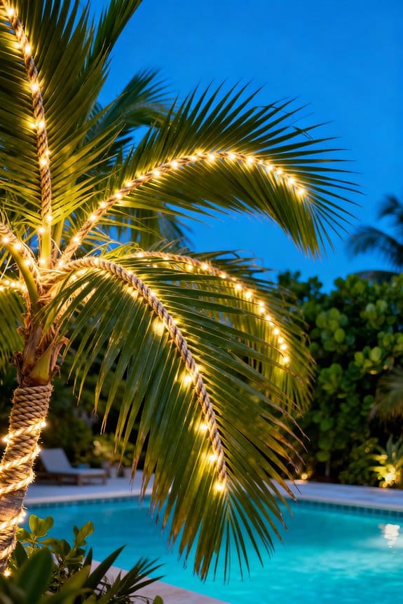 durable outdoor palm lighting