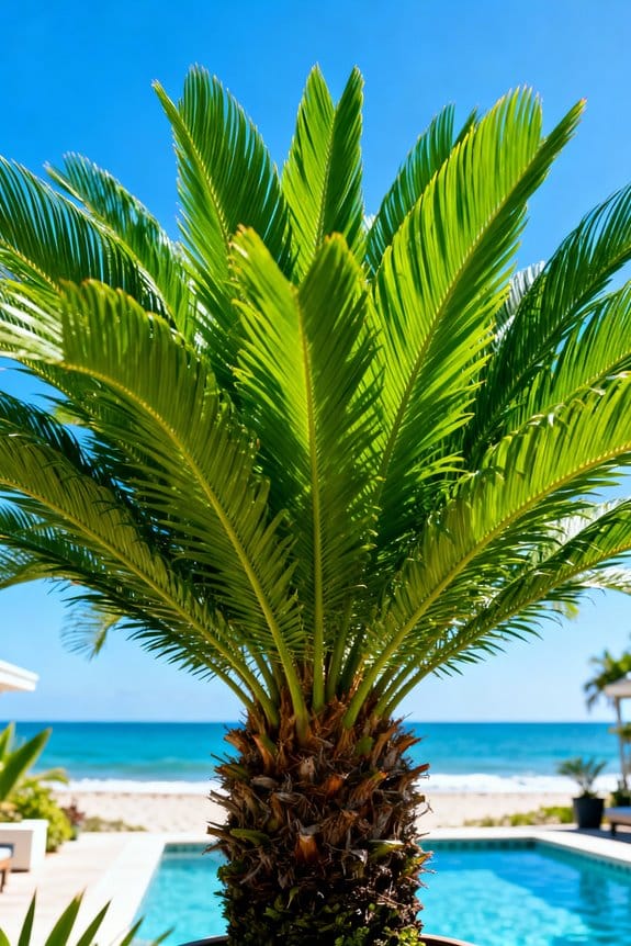 durable stable patio palm
