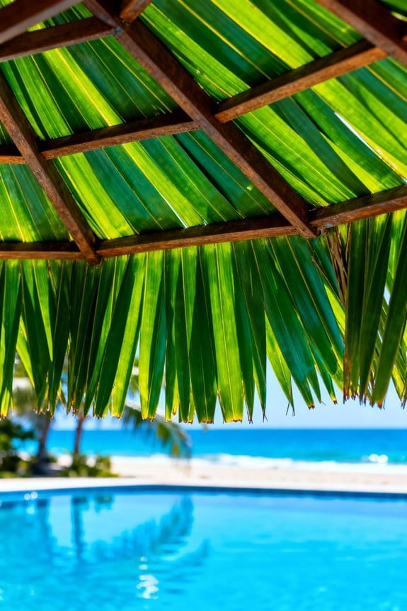 durable weather resistant palm roof