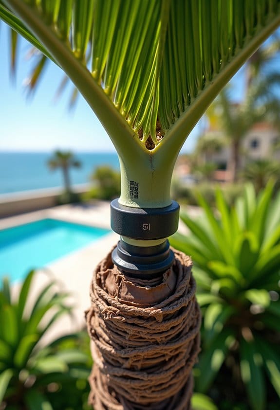 efficient palm tree irrigation