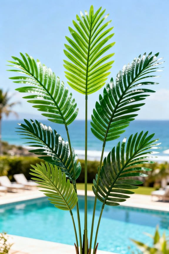 fade resistant artificial palm plants
