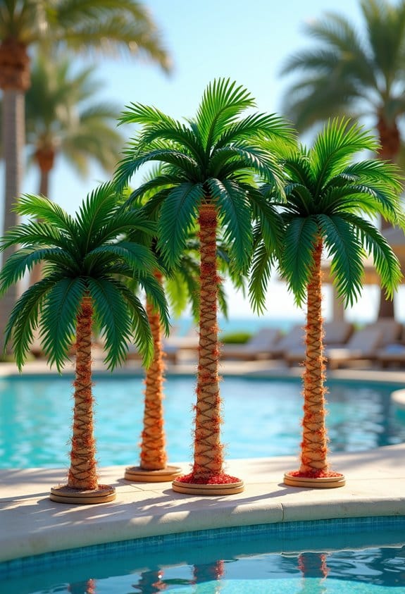 festive palm tree decorations