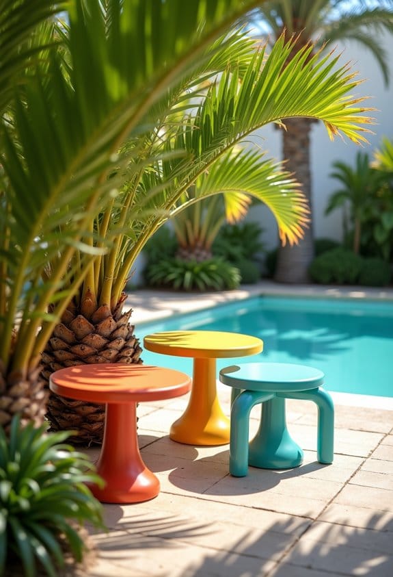 fun palm tree tables