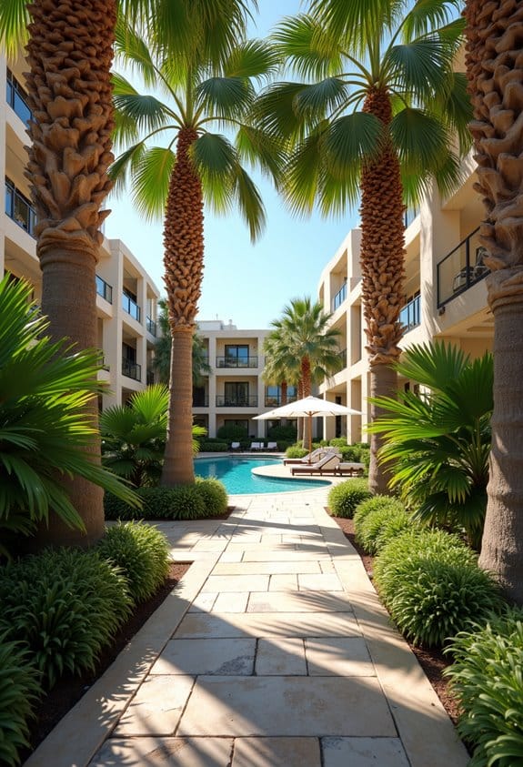 hardscape design for palms