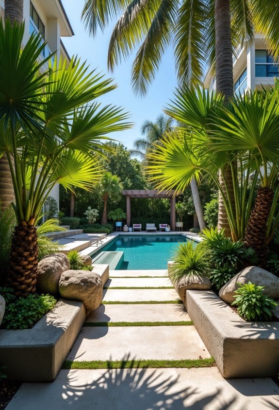 hardscape features enhance gardens