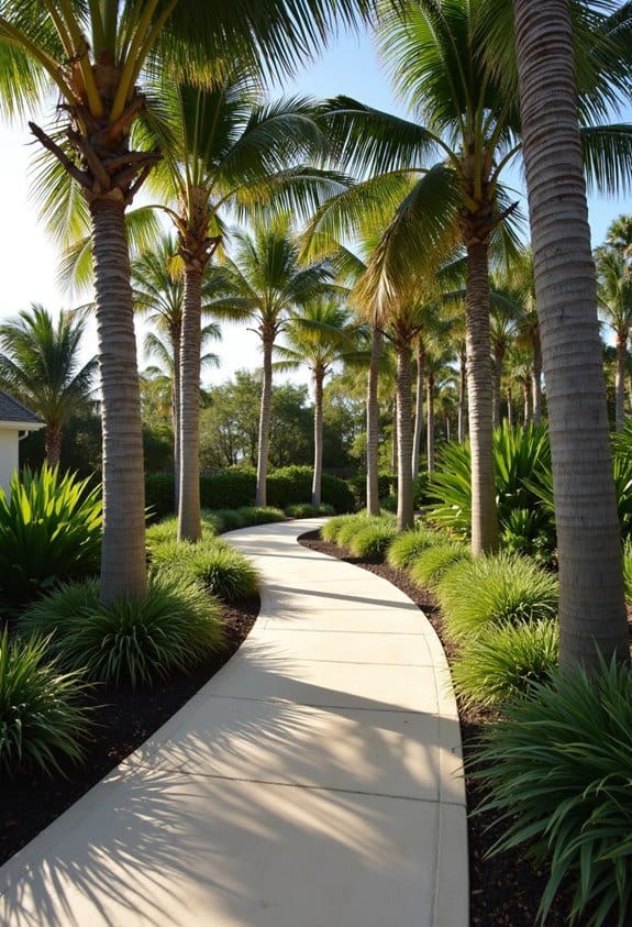 harmonious palm pathway design