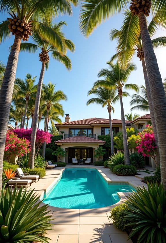 ideal companion plants for palms