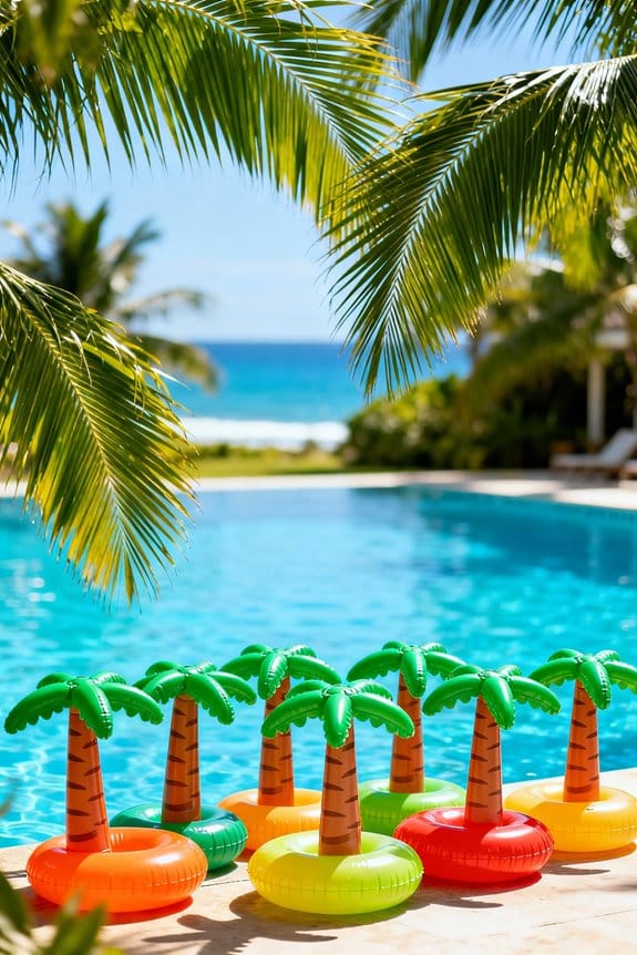 inflatable palm tree pool toys