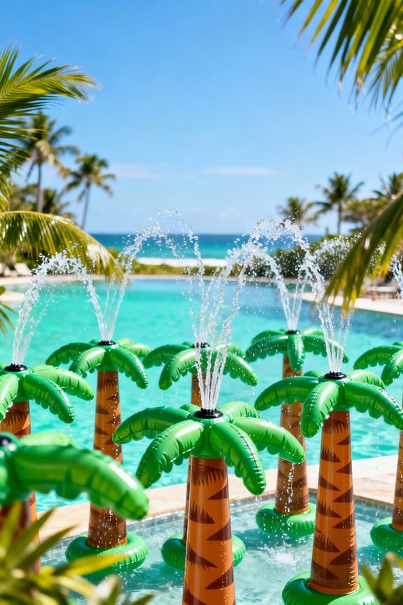 inflatable palm tree sprinklers
