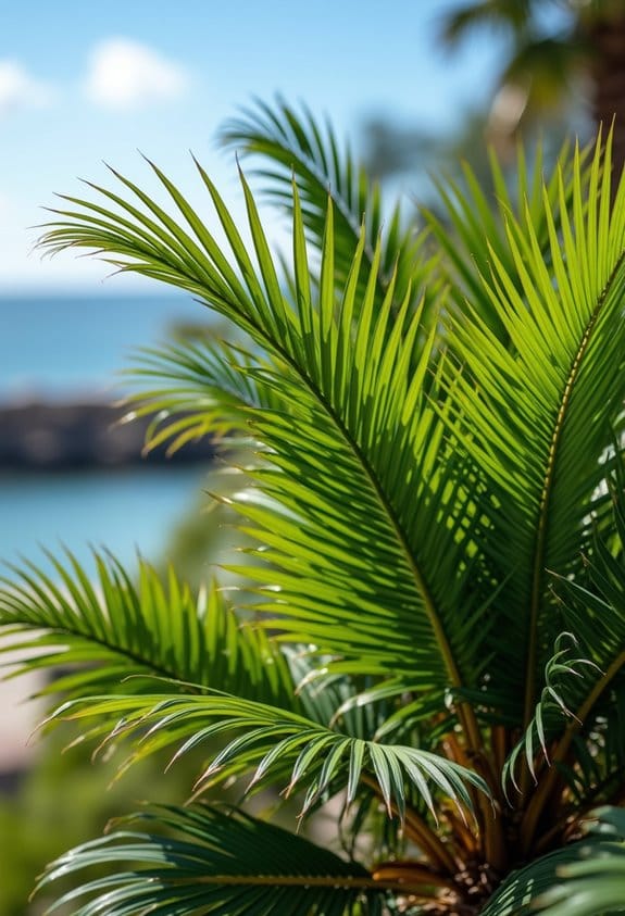 layered landscape small palms