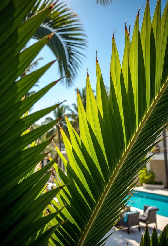 layered palms enhance privacy