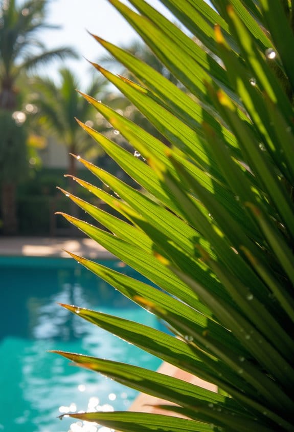 lush layered palm landscaping