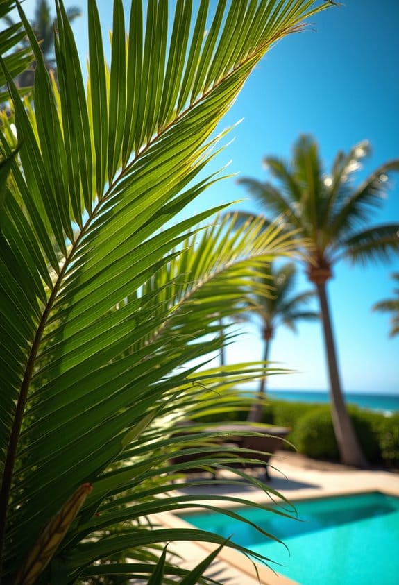 mixed palm textures and colors