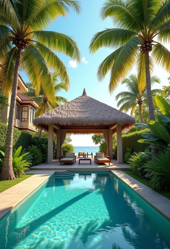 natural pool cabana design