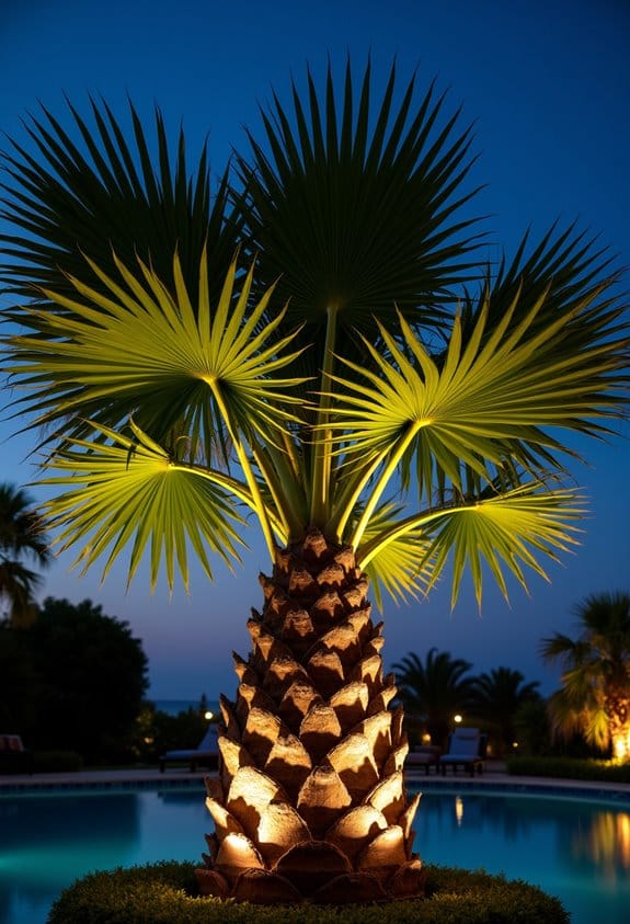 optimal palm lighting placement