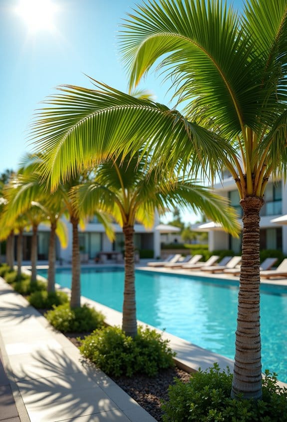 optimal sunlight for palms