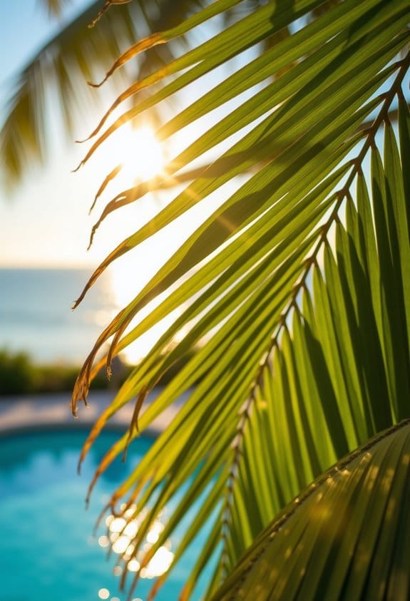 optimal sunlight for palms