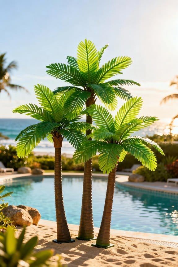 outdoor balcony palm trees