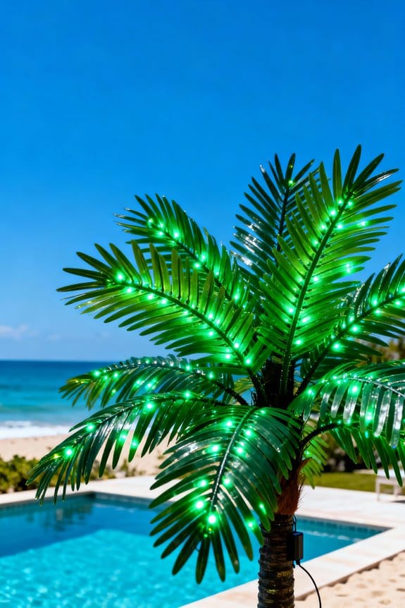 outdoor battery palm tree