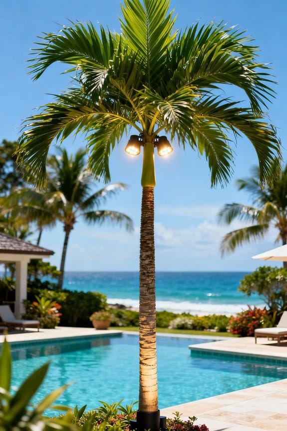 outdoor led palm lighting