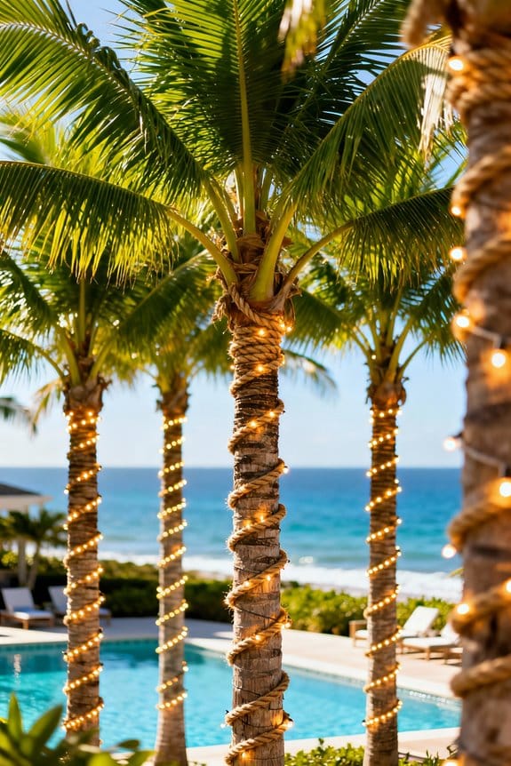 outdoor palm tree lighting