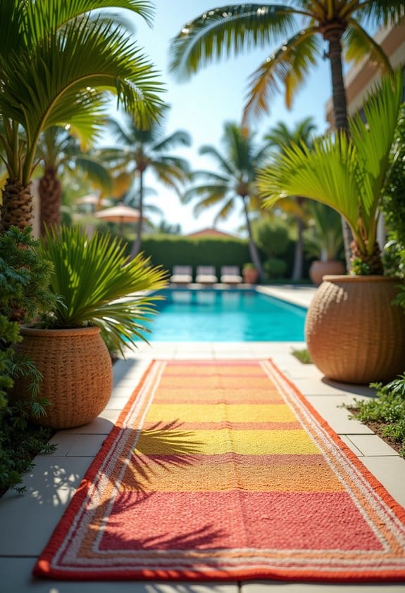 outdoor palm tree rugs