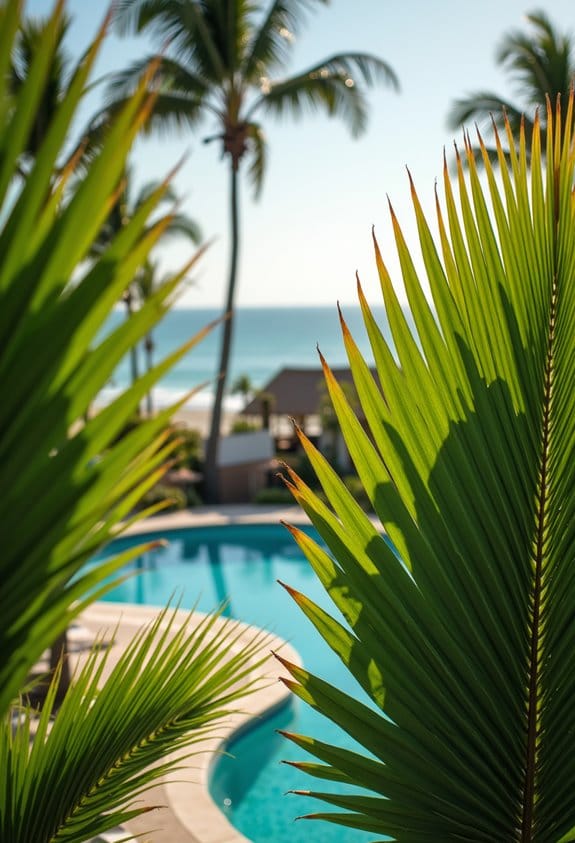 palm leaf wedding backdrops