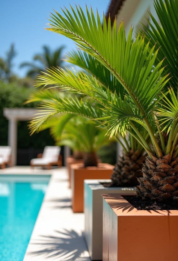 palm planter box design