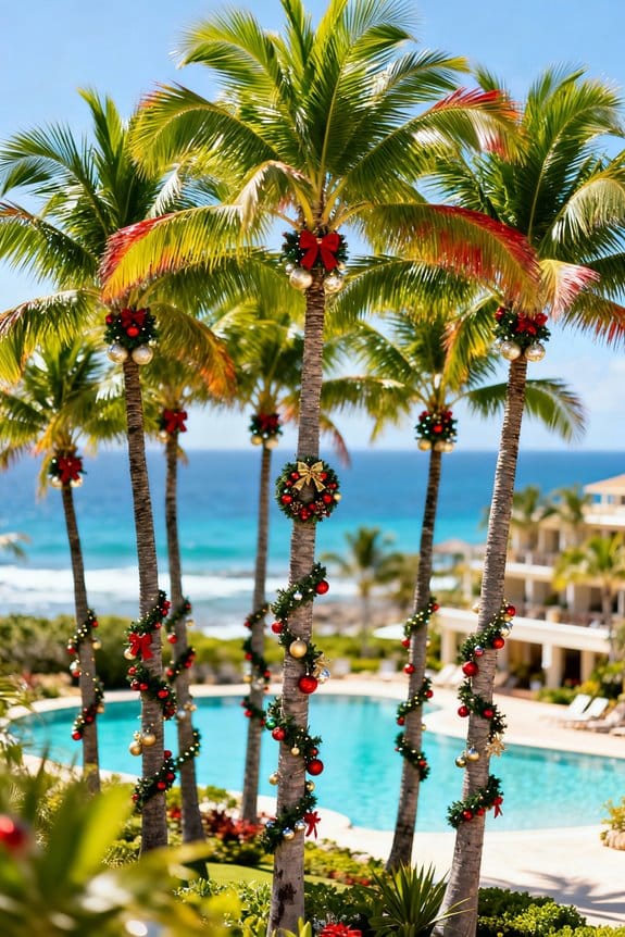 palm tree holiday decorations