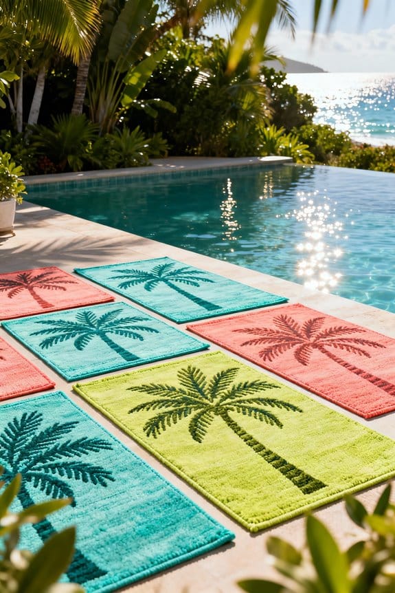 palm tree outdoor rugs