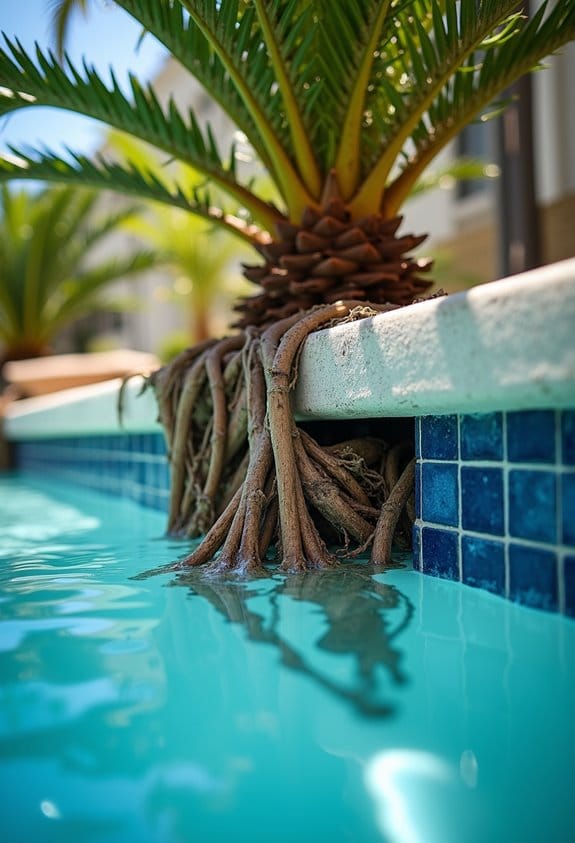 palm tree root management