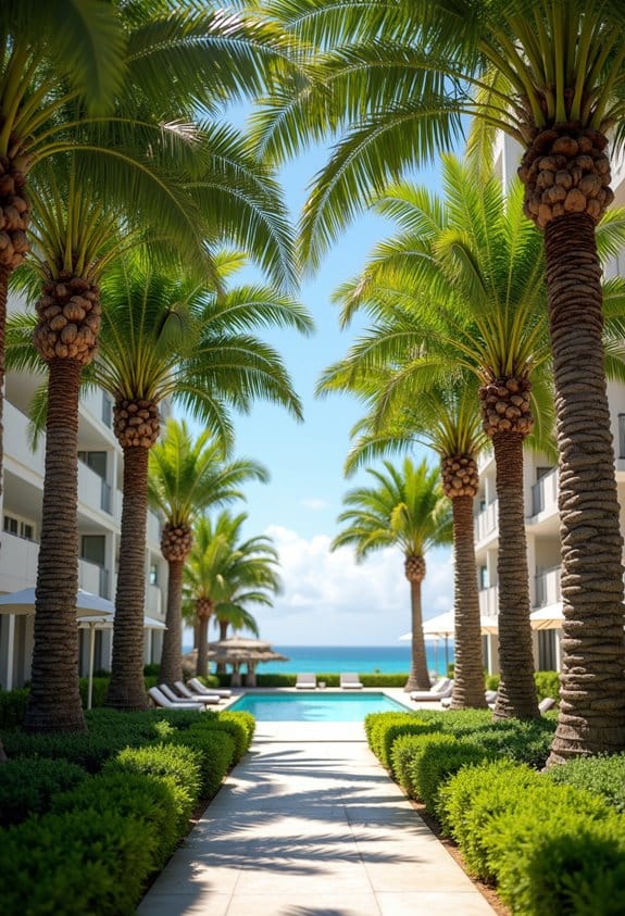 palm trees cool urban areas
