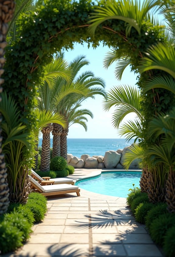 palms creating private spaces