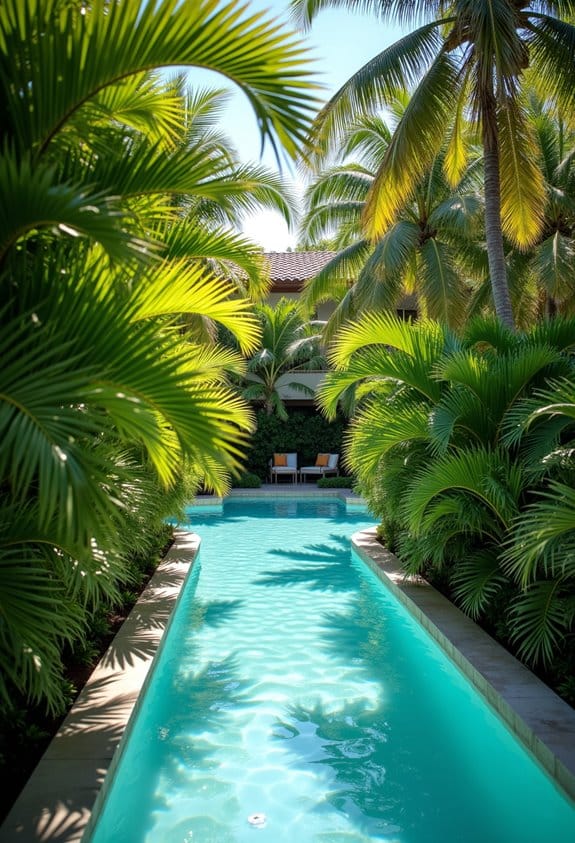 palms for pool privacy