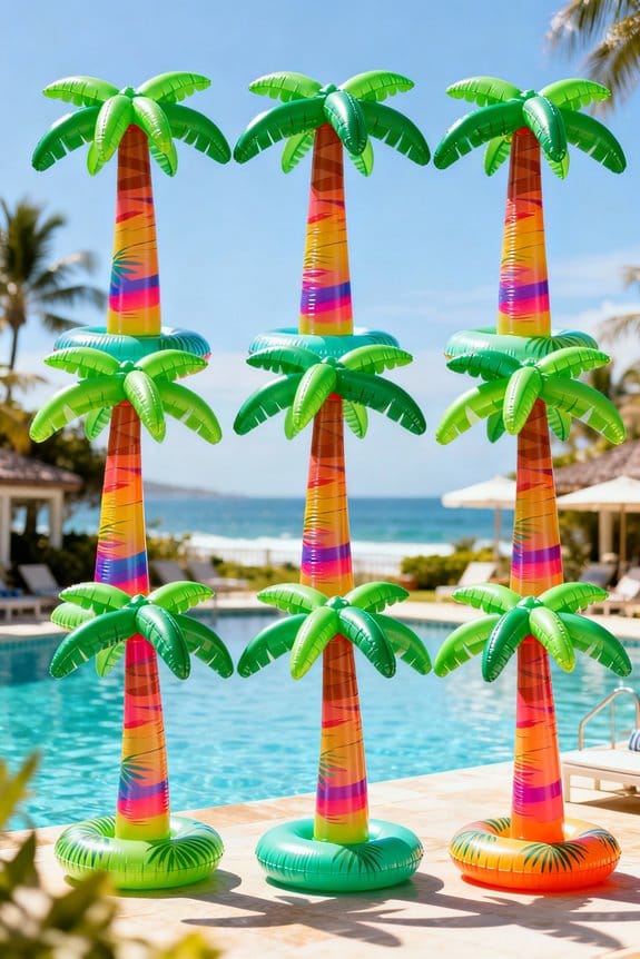 party vibes with inflatable trees