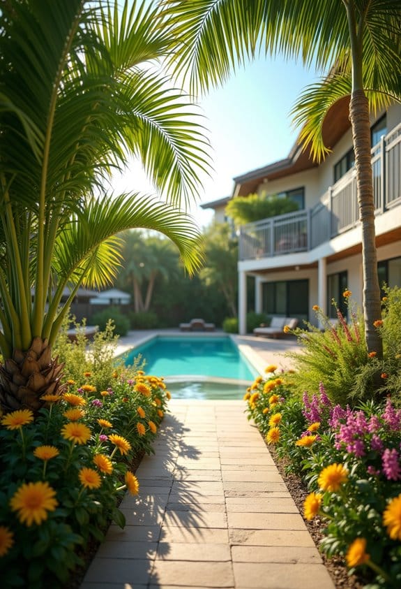 pollinator friendly palm landscaping