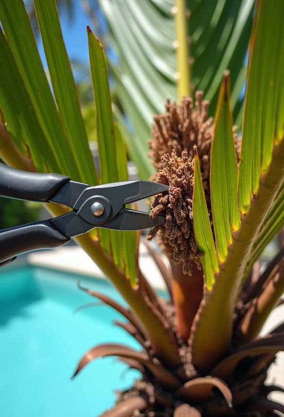 proper palm frond pruning